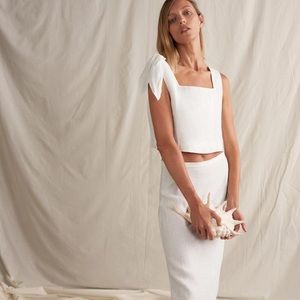 Zara Linen Crop Tank top